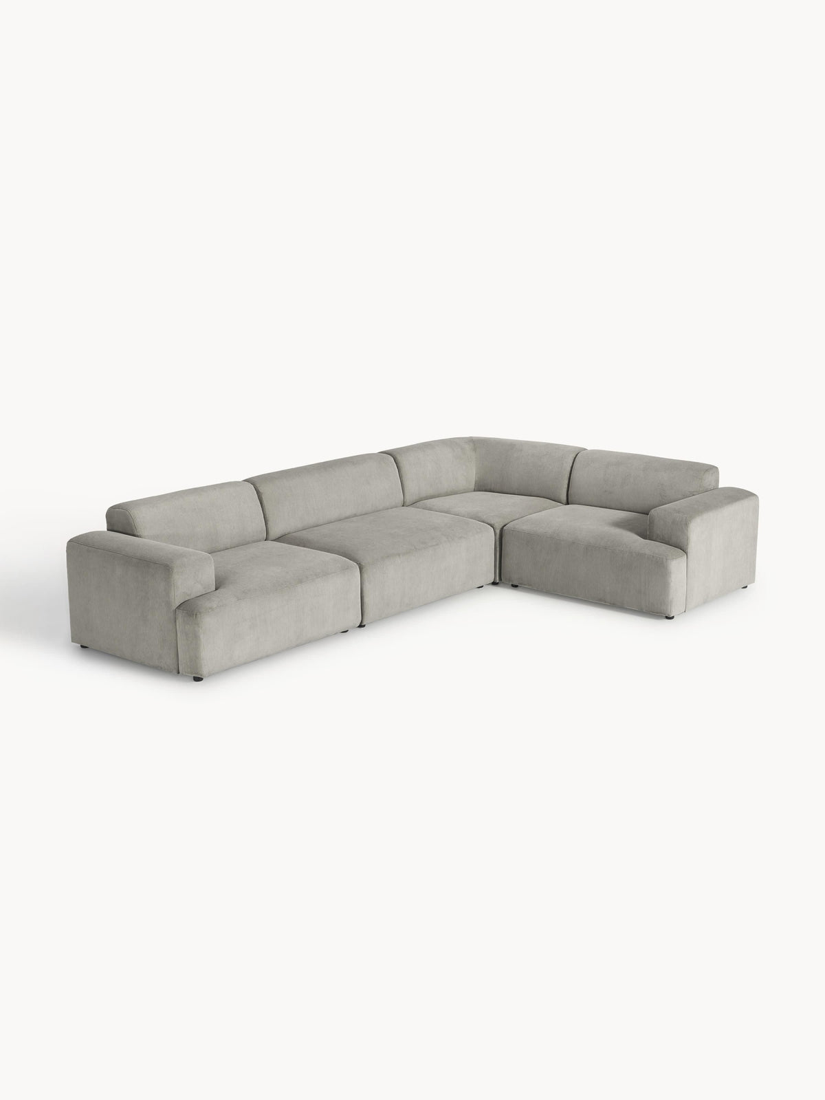 Melzara Large Corner Sofa in Corduroy (4-Seater)