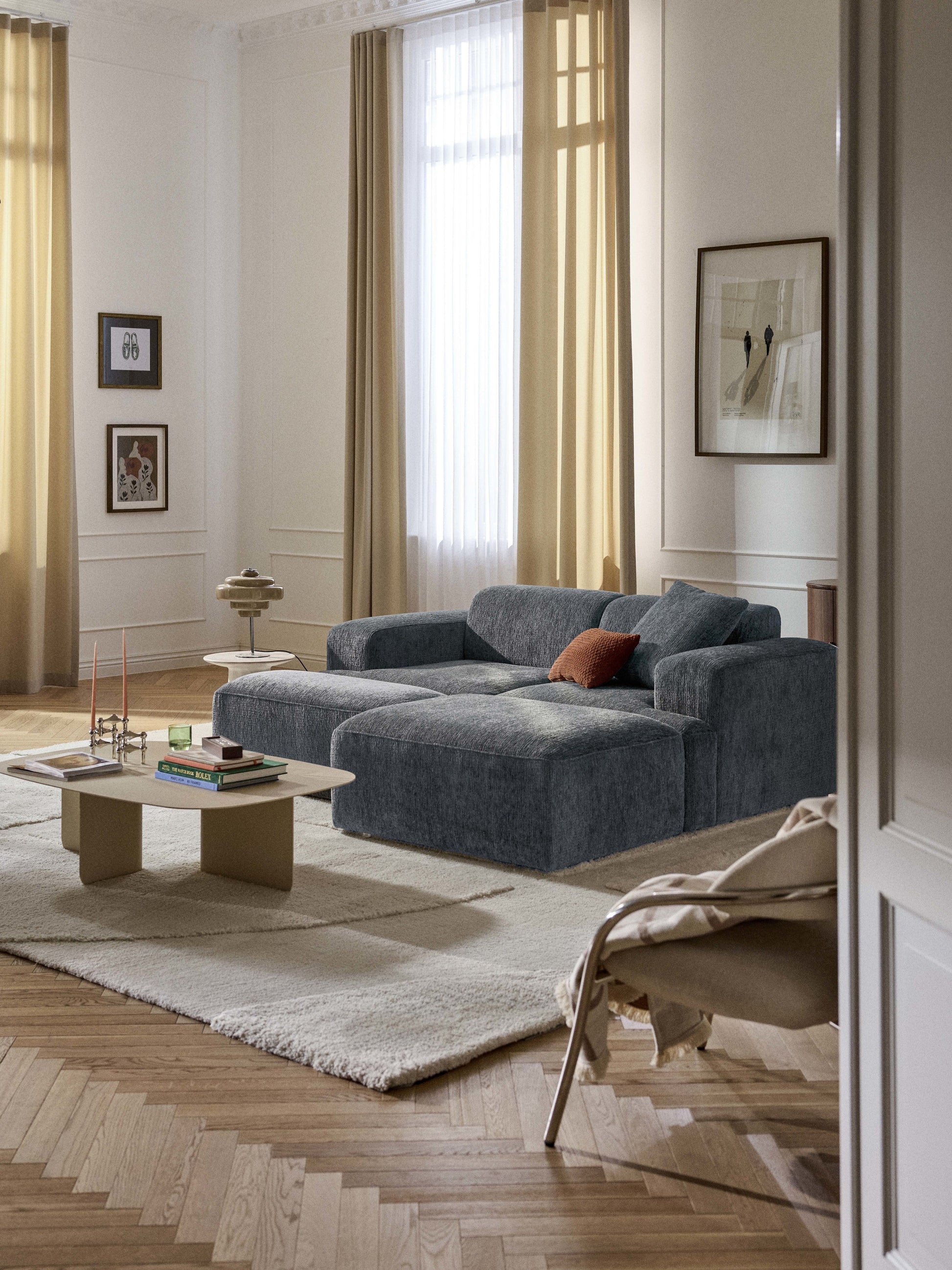 Melzara Ottoman, W 99 x D 72 cm