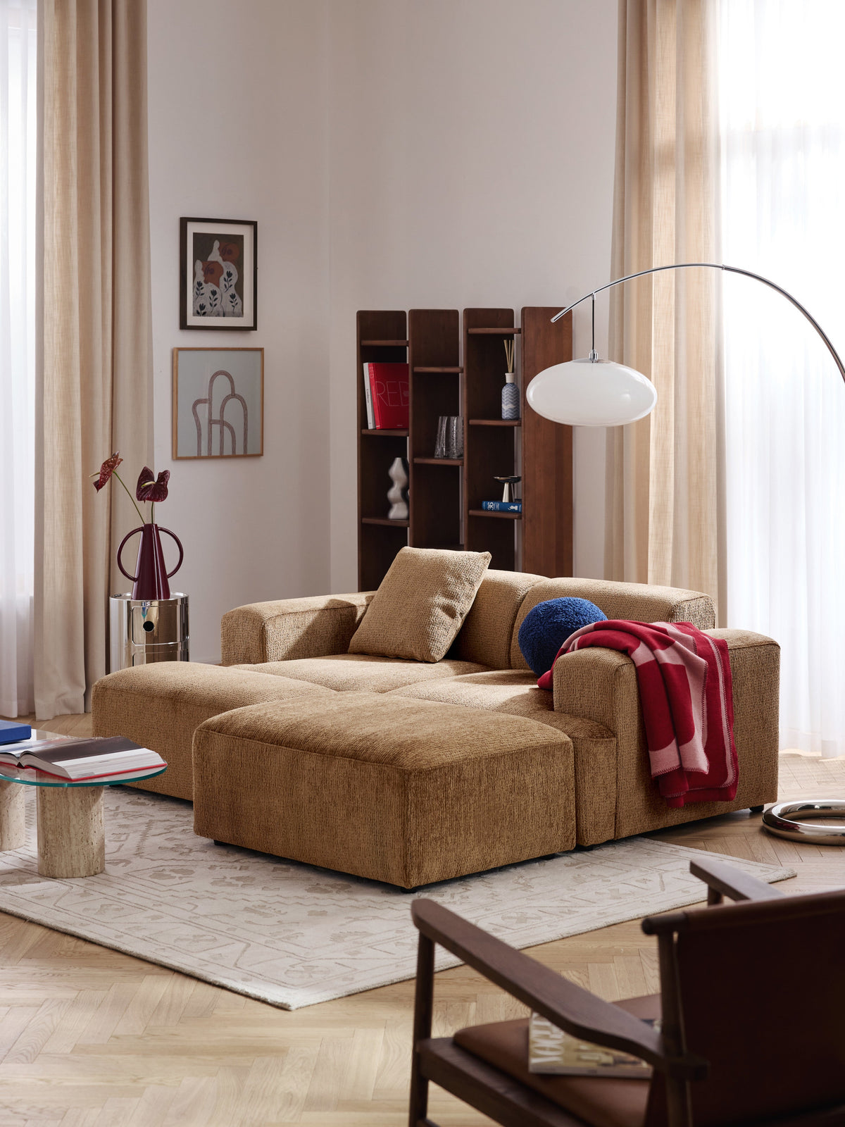 Melzara Ottoman, W 99 x D 72 cm