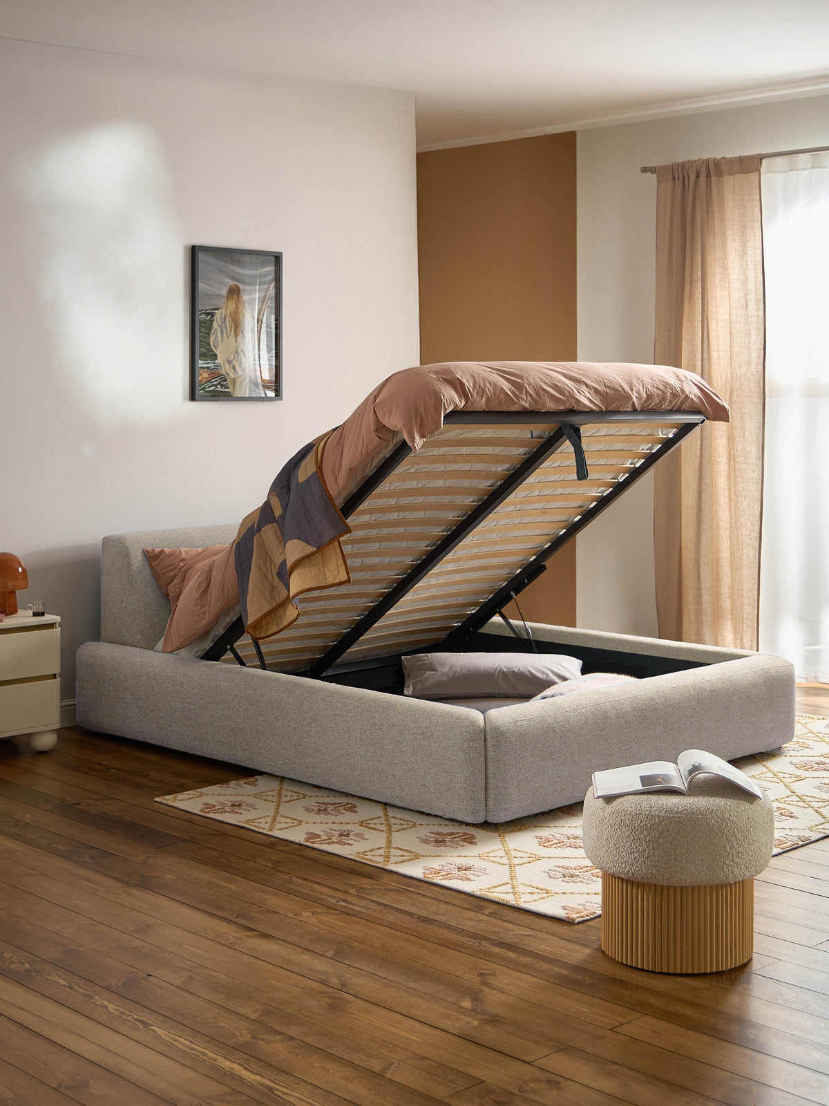 Melzara Upholstered Storage Bed