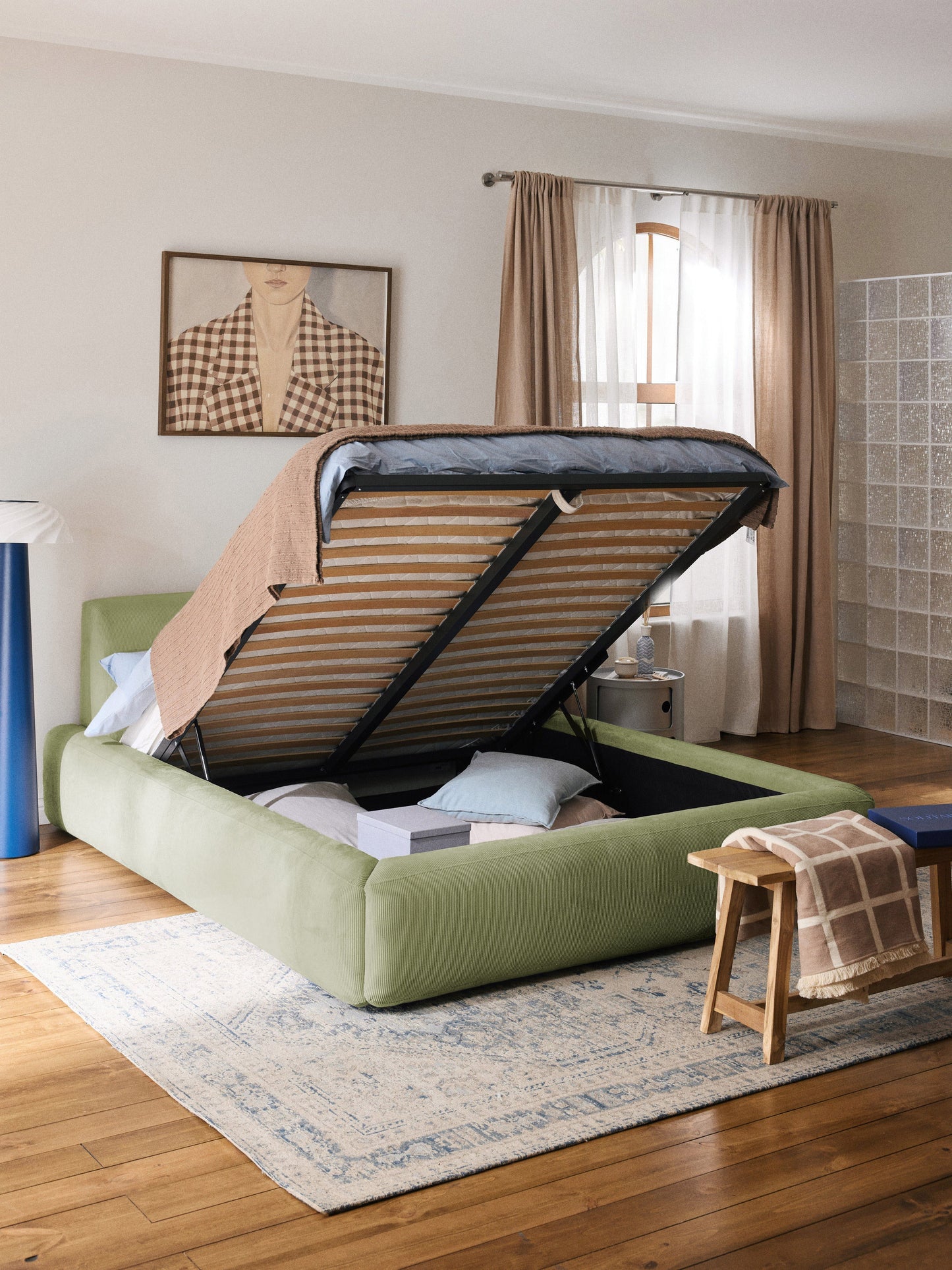 Melzara Upholstered Storage Bed