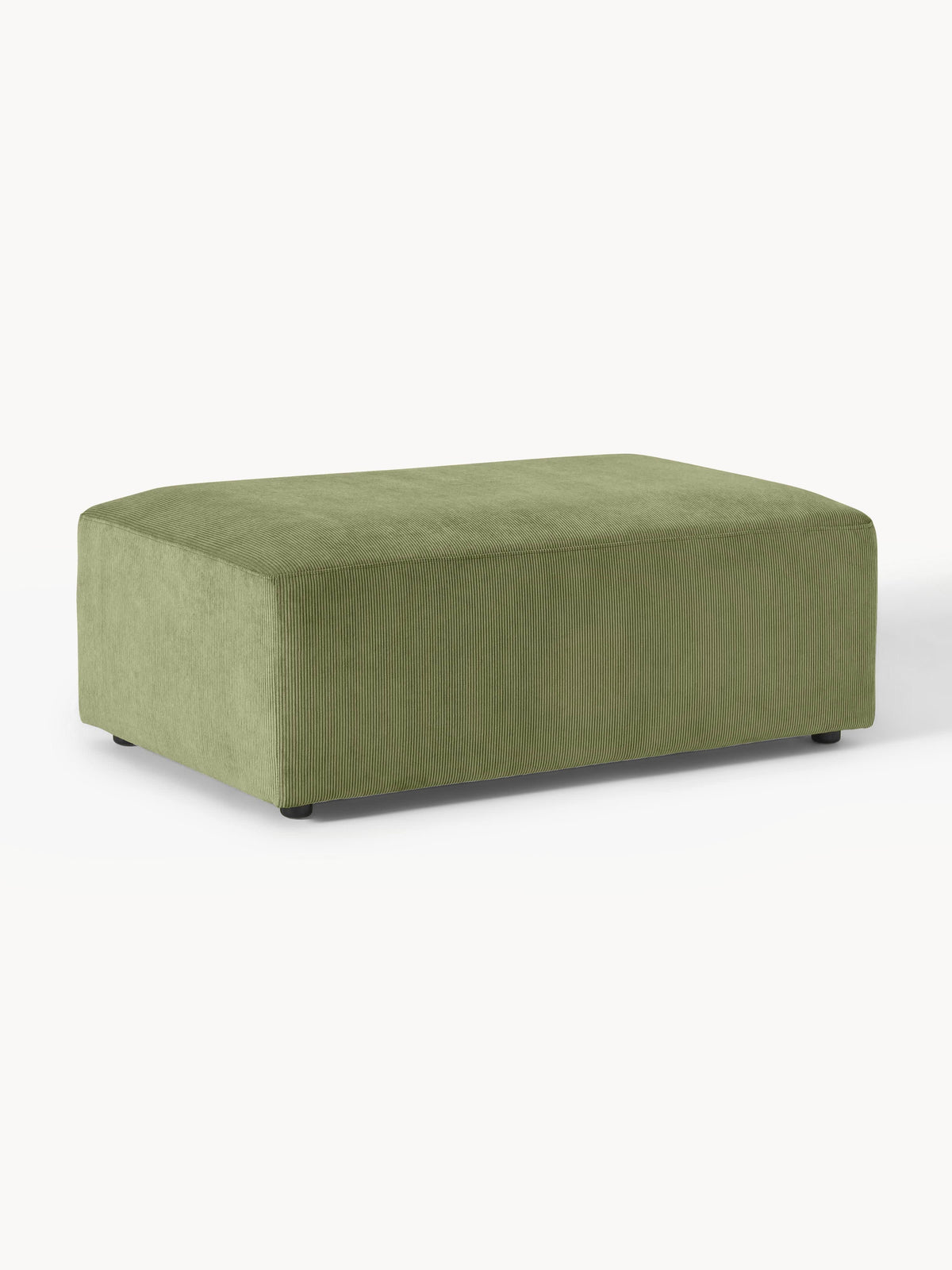 Melzara XL Corduroy Ottoman, W 116 x D 72 cm