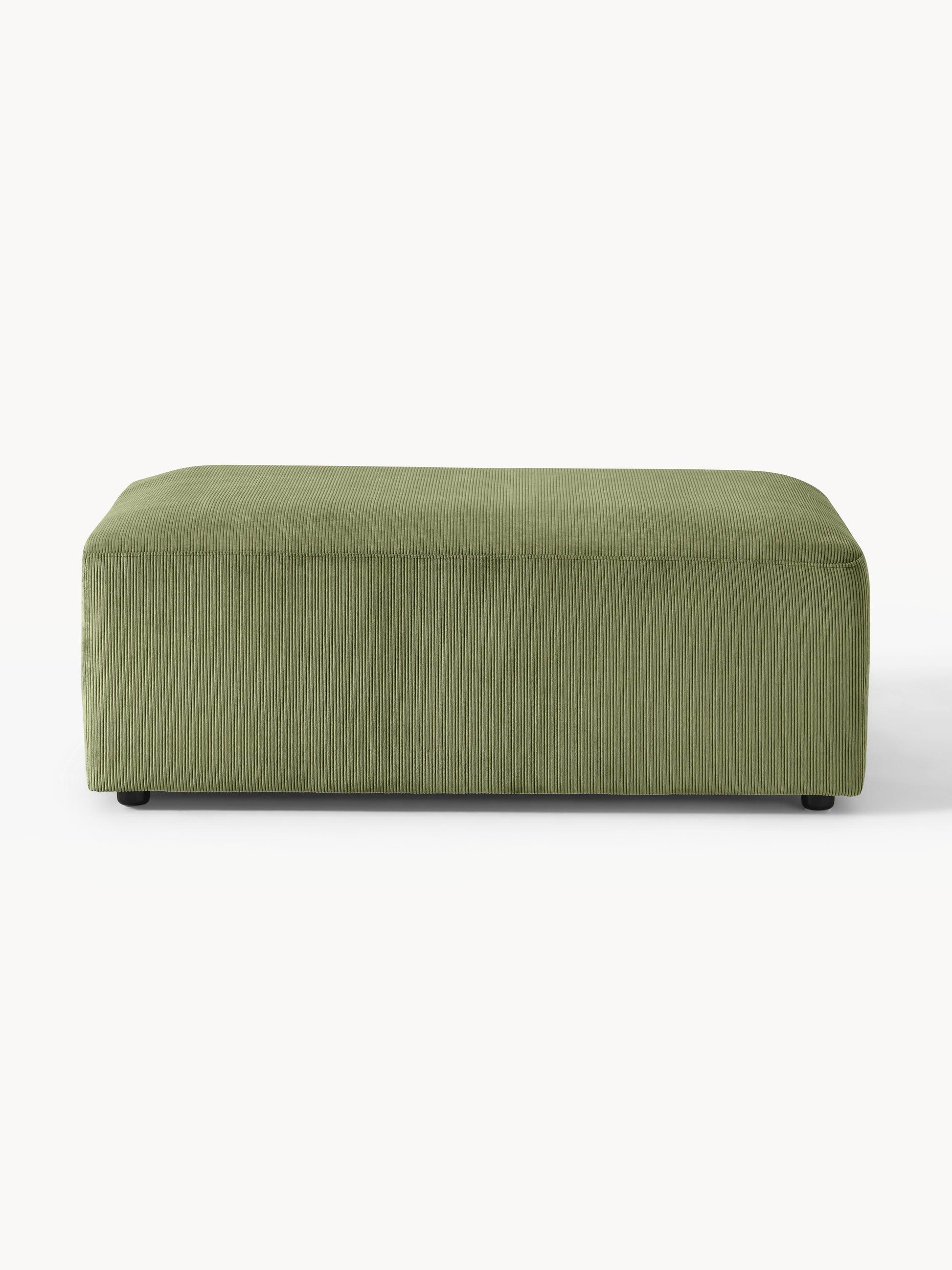 Melzara XL Corduroy Ottoman, W 116 x D 72 cm