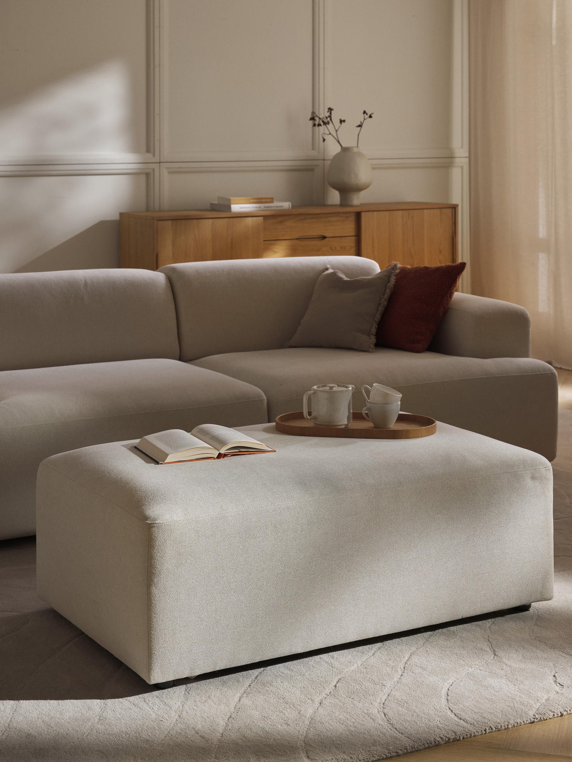 Melzara XL Ottoman, W 116 x D 72 cm
