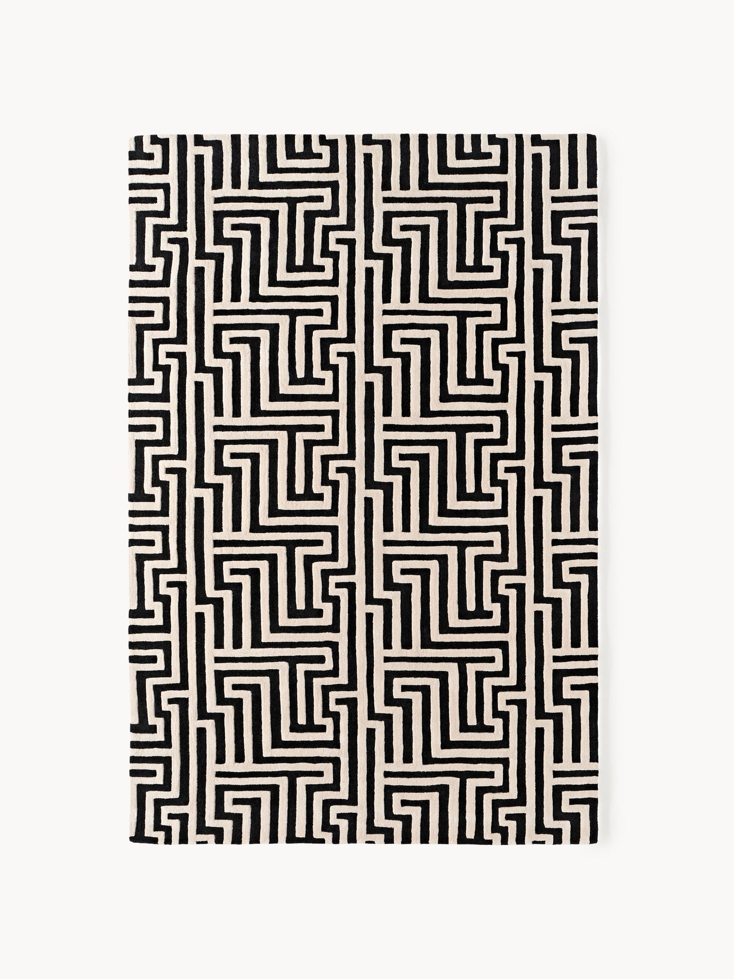 Montresi Wool Rug, Hand-Tufted, with Raised High-Low Texture