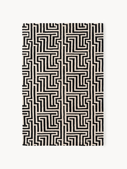 Montresi Wool Rug, Hand-Tufted, with Raised High-Low Texture