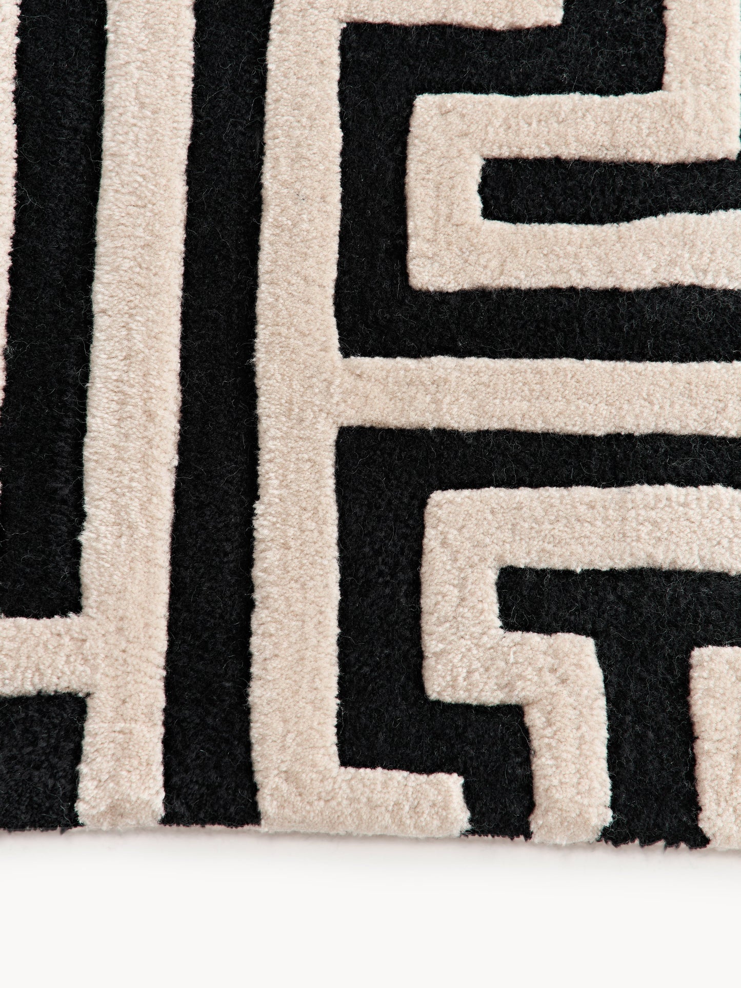 Montresi Wool Rug, Hand-Tufted, with Raised High-Low Texture