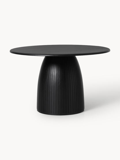 Nelbrezza Dining Table, Round, with Fluted Texture, in Various Sizes