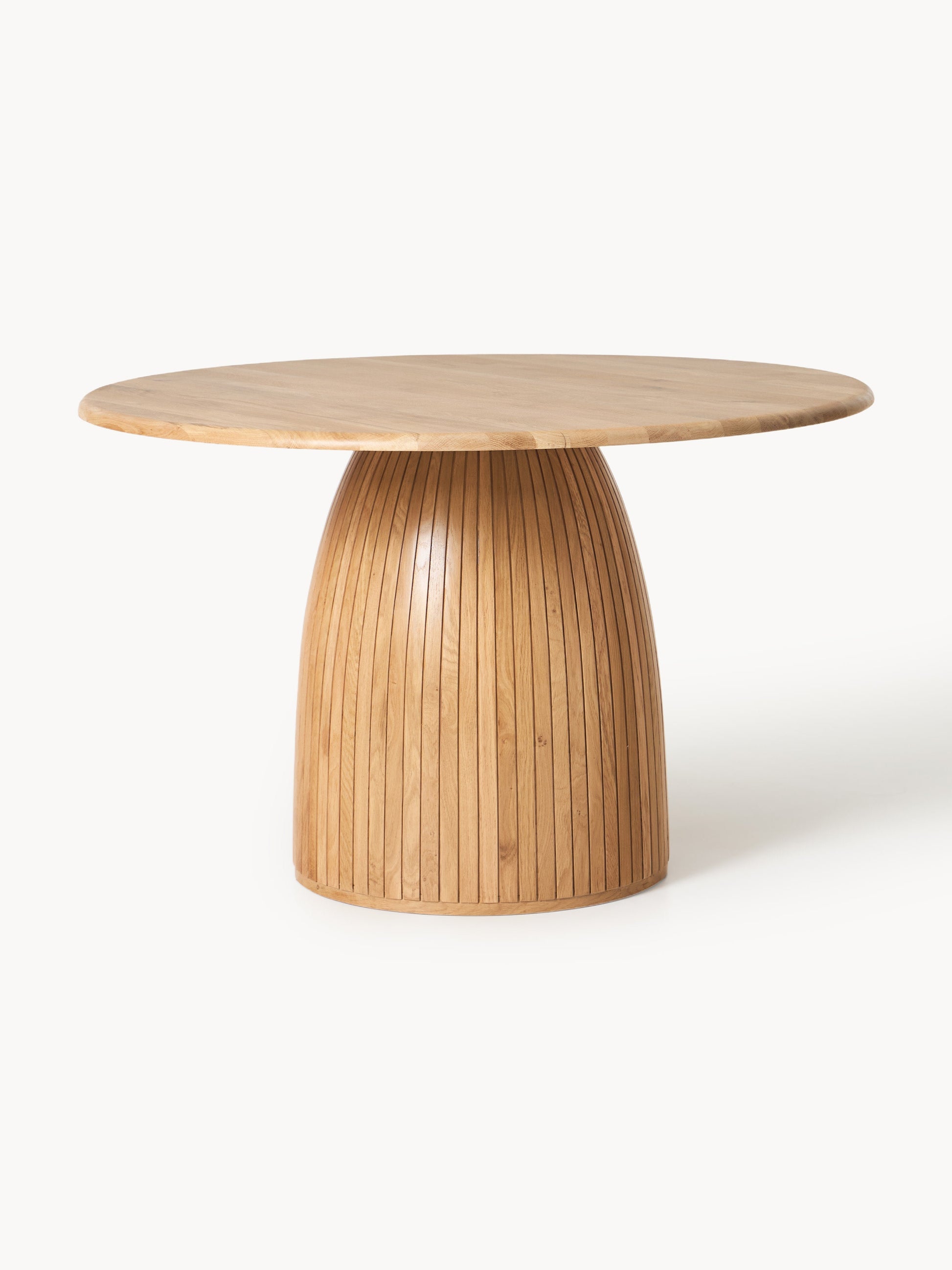 Nelbrezza Dining Table, Round, with Fluted Texture, in Various Sizes
