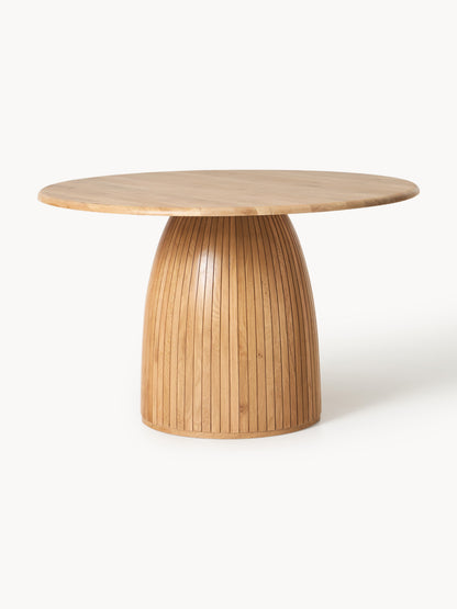 Nelbrezza Dining Table, Round, with Fluted Texture, in Various Sizes