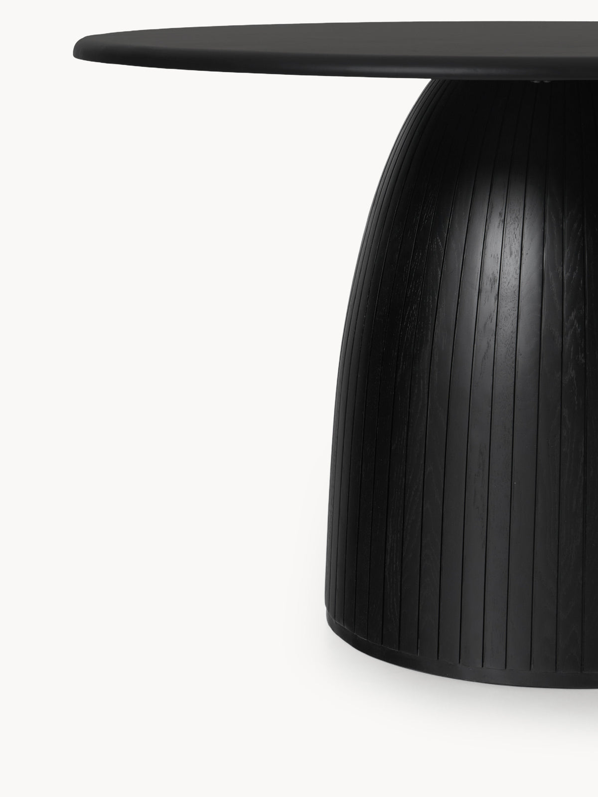 Nelbrezza Dining Table, Round, with Fluted Texture, in Various Sizes