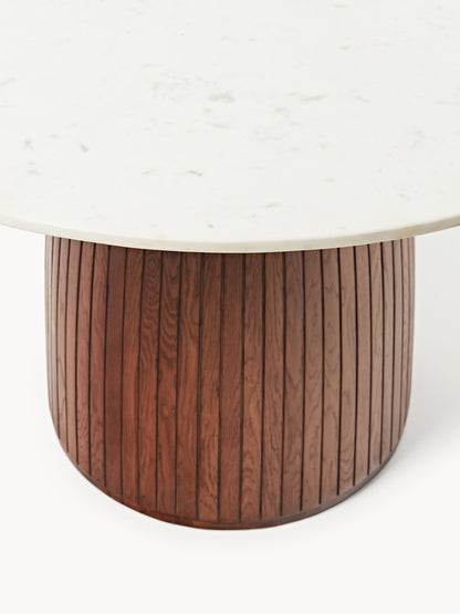Nelbrezza Dining Table, Round, with Marble Tabletop, Ø 115 cm