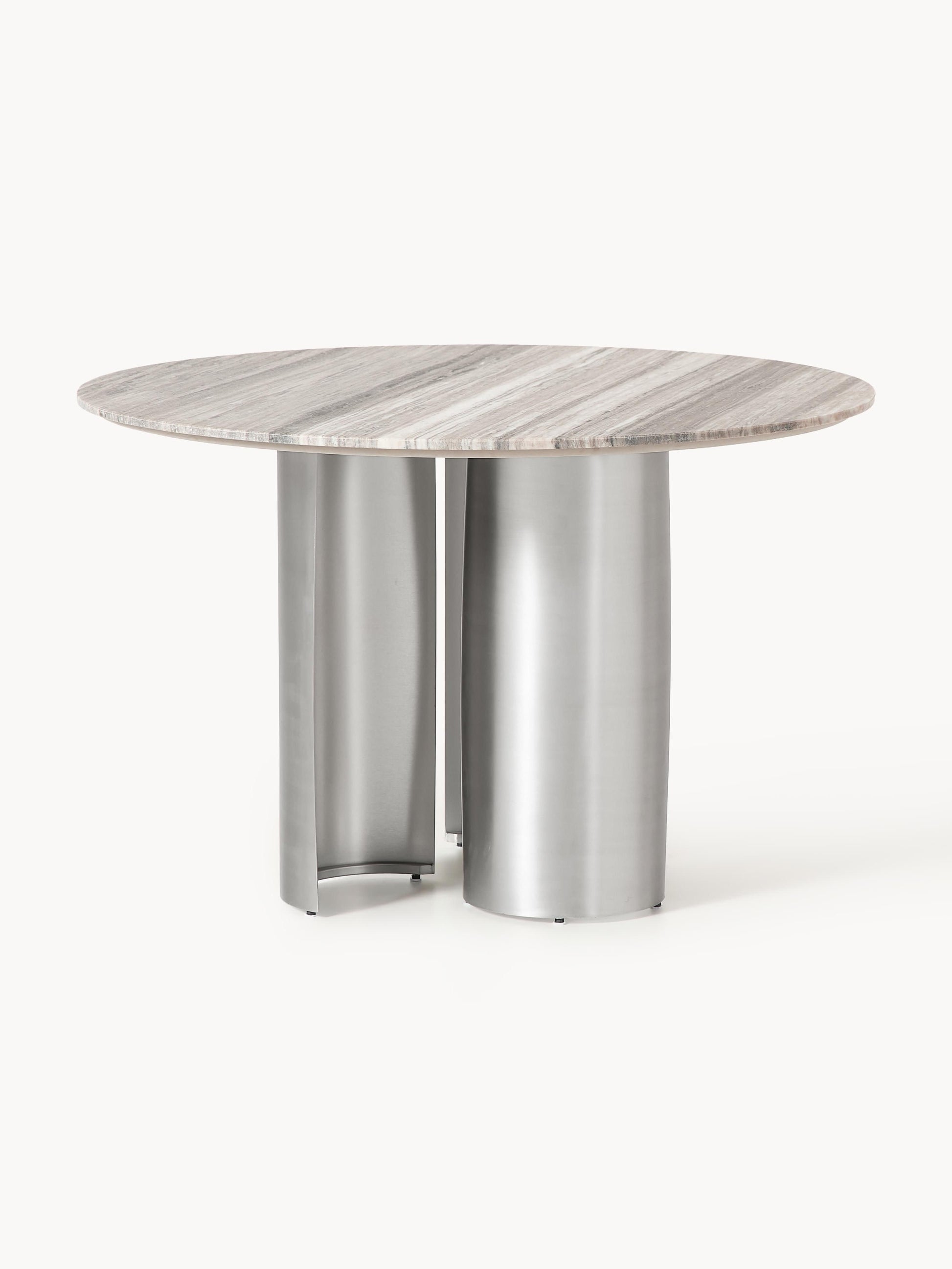 Noavelli Round Dining Table with Marble Tabletop, Ø 120 cm
