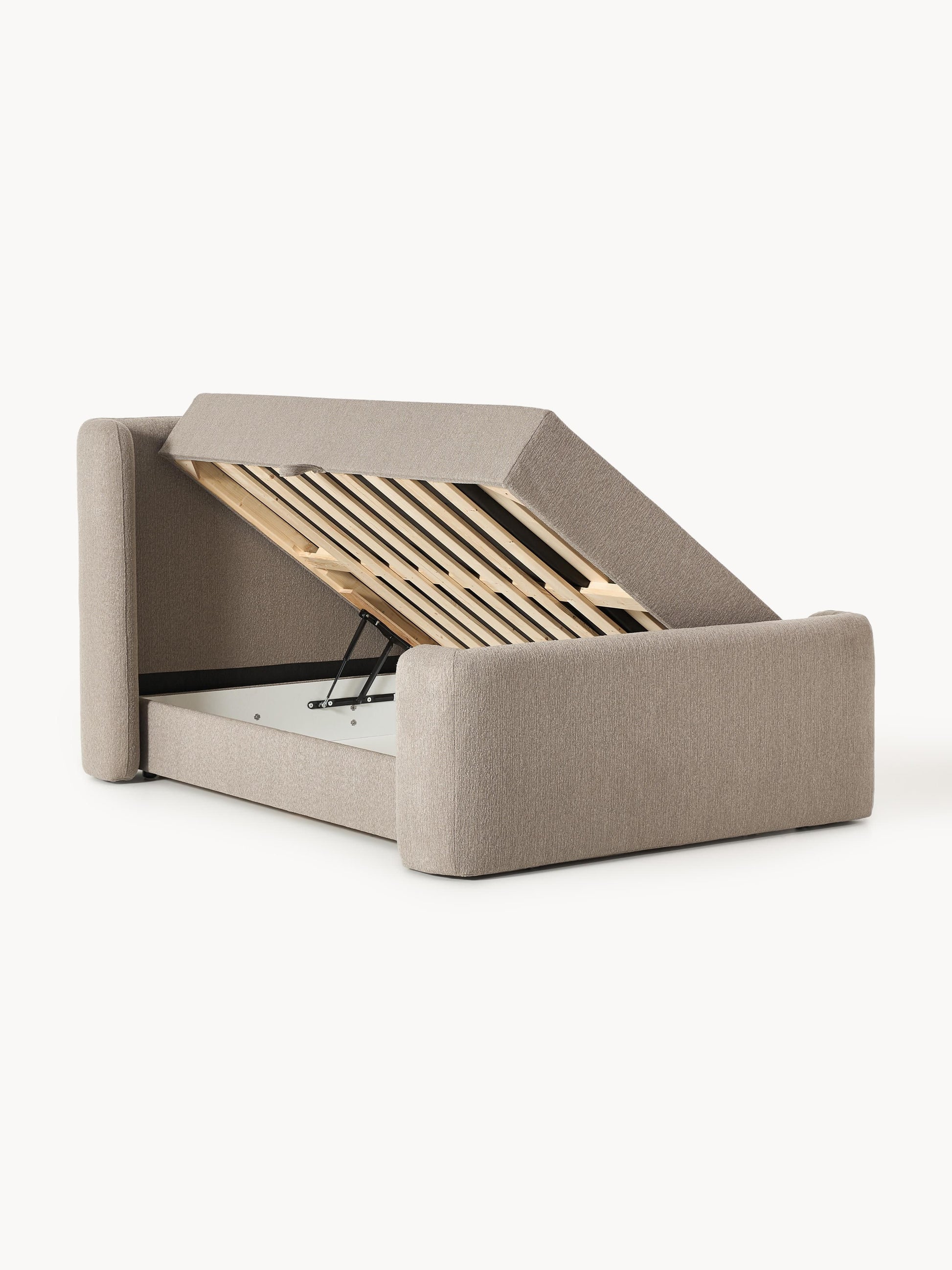 Perlisto Bouclé Box Spring Bed with Storage
