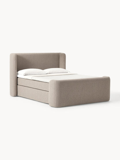 Perlisto Box Spring Bed in Bouclé