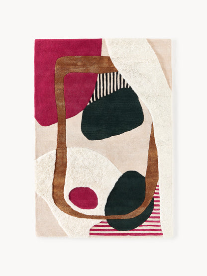 Roscelli Hand-Tufted Wool Rug with High-Low Texture
