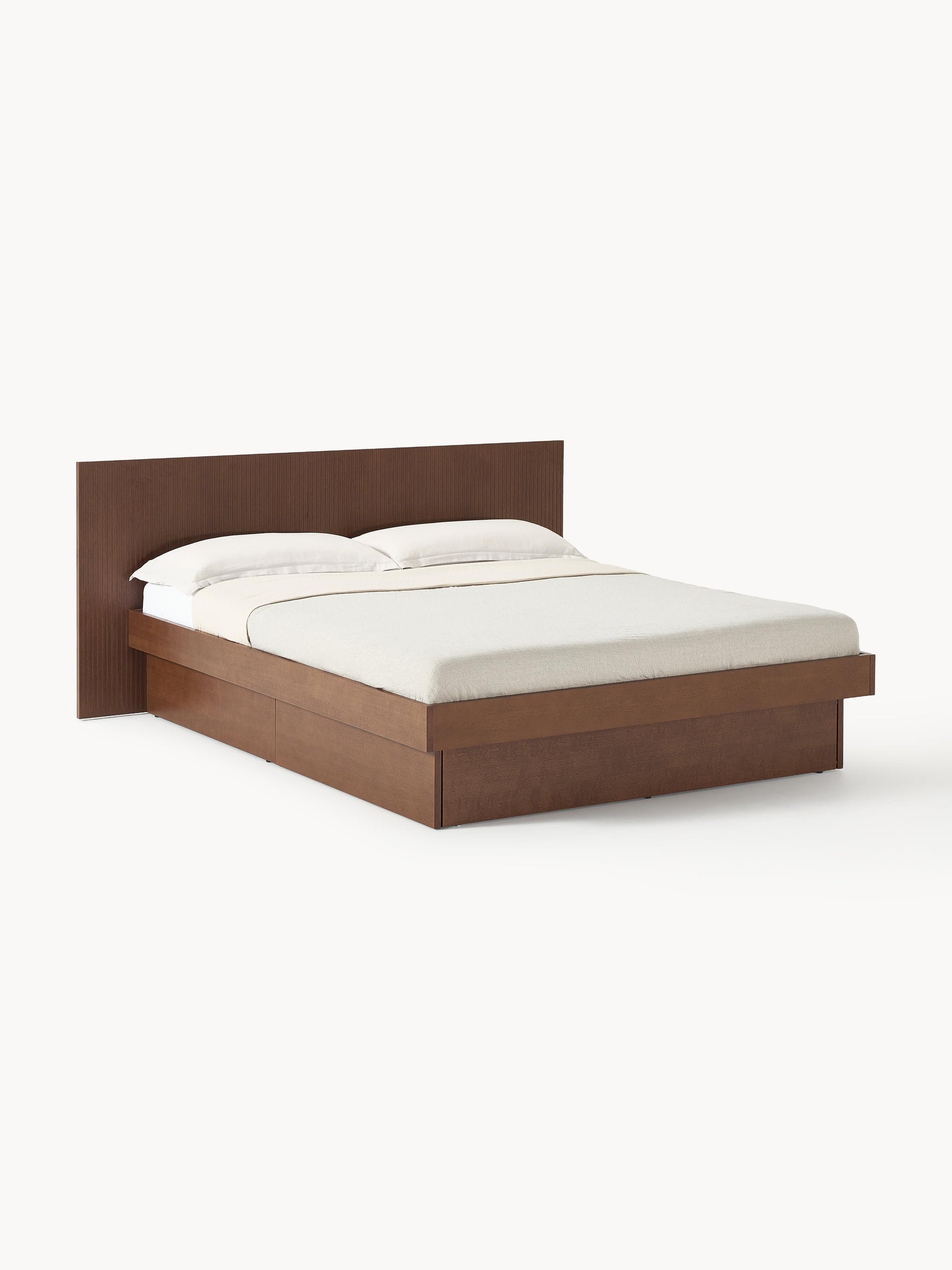Satireno Wooden Bed with Drawers and Headboard