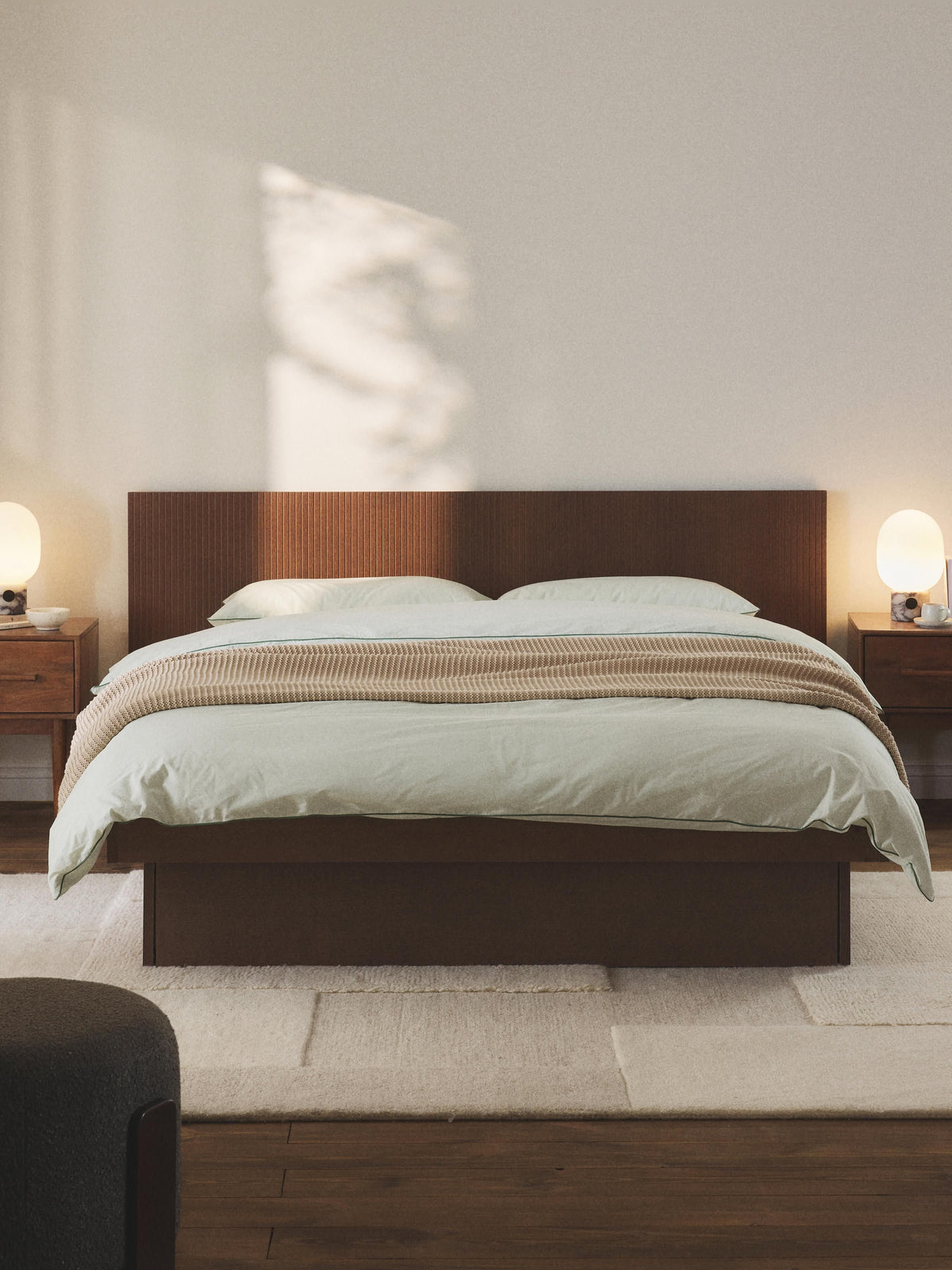 Satireno Wooden Bed with Drawers and Headboard
