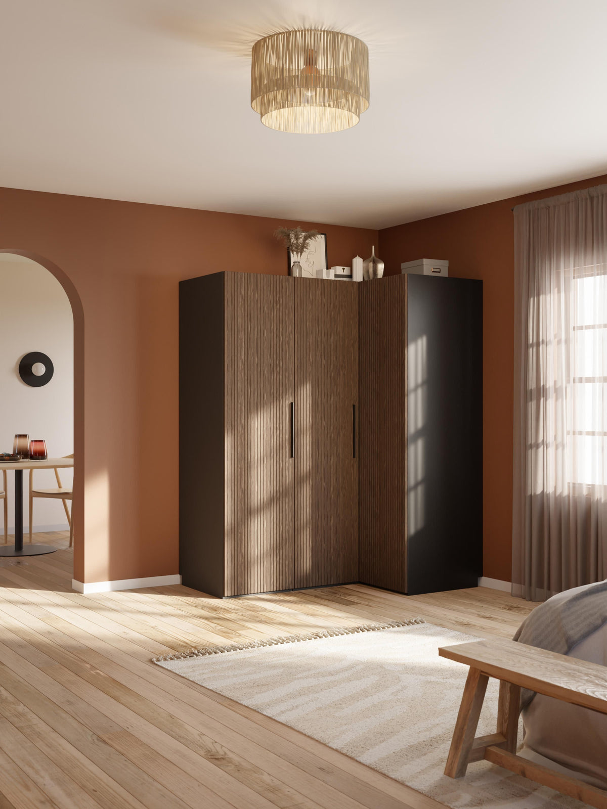 Simavoro Modular Corner Wardrobe, 165 cm Wide, in Various Sizes