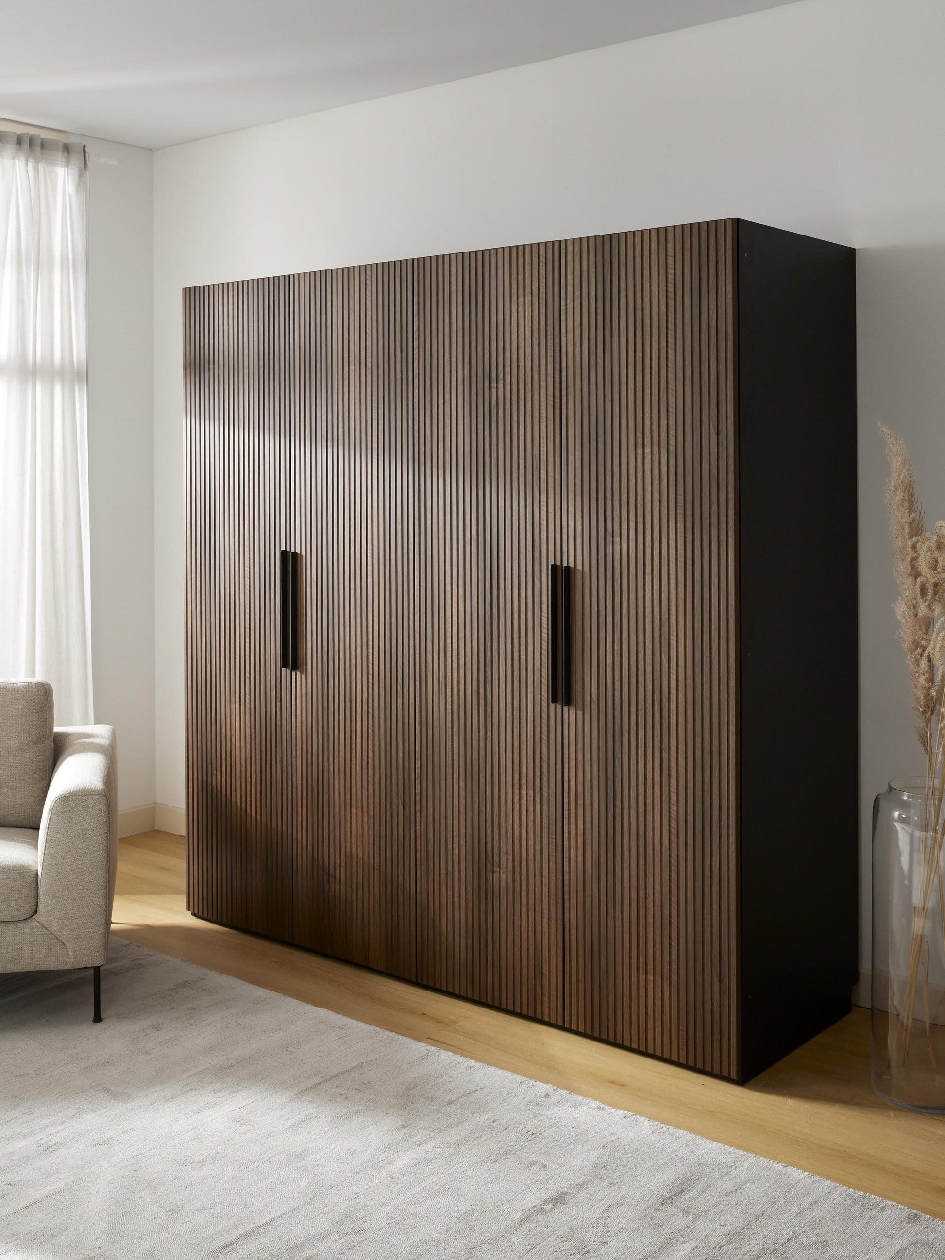 Simavoro Modular Hinged-Door Wardrobe, 200 cm Wide, in Various Sizes