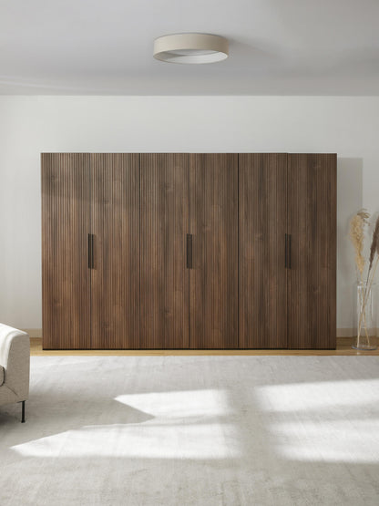 Simavoro Modular Hinged-Door Wardrobe, 300 cm Wide, in Various Sizes