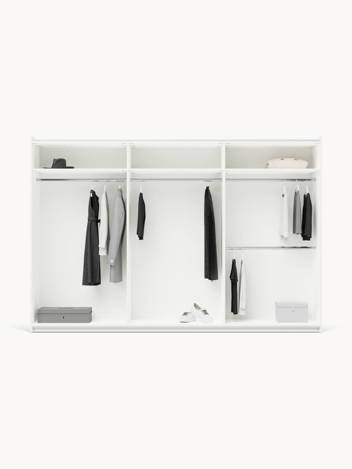Simavoro Modular Sliding-Door Wardrobe, 300 cm Wide, in Various Sizes