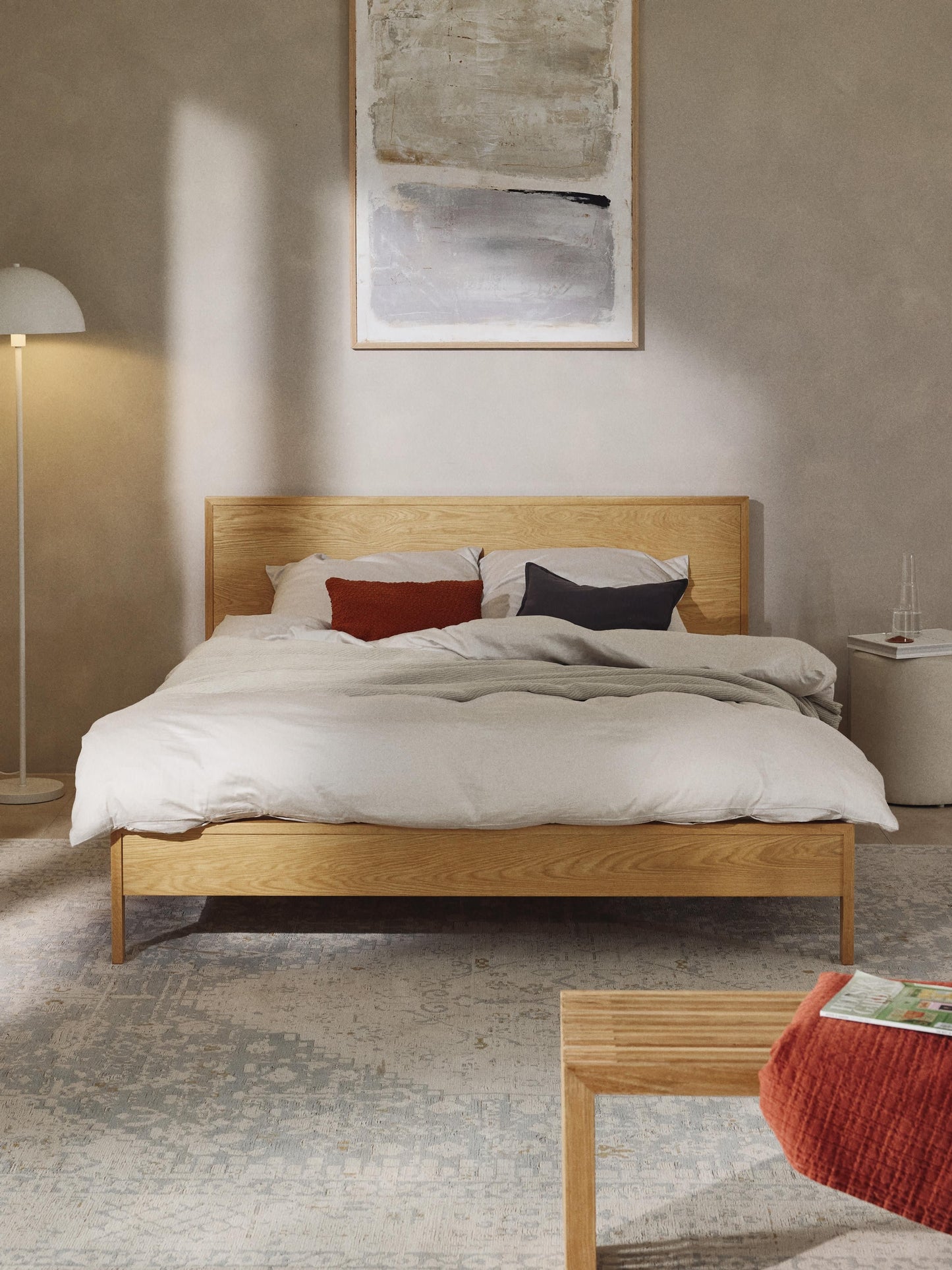 Tamvesta Bed with Headboard, Wooden