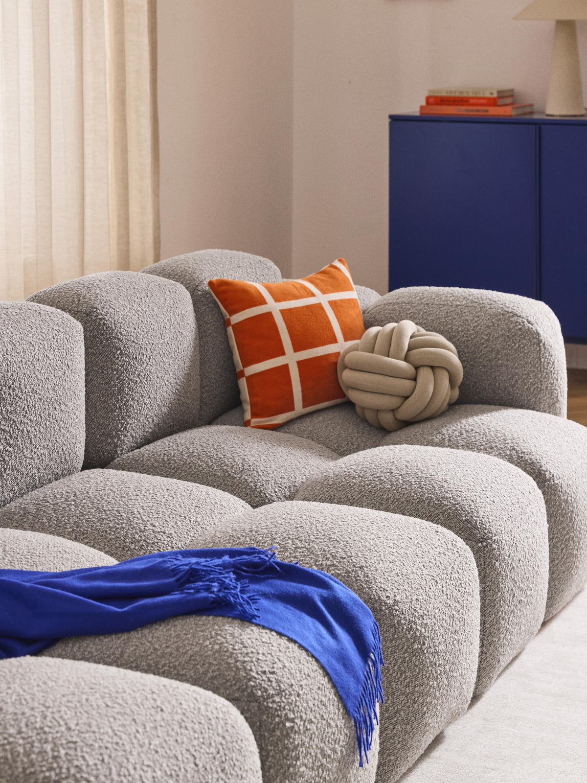Taybela Corner Module in Bouclé