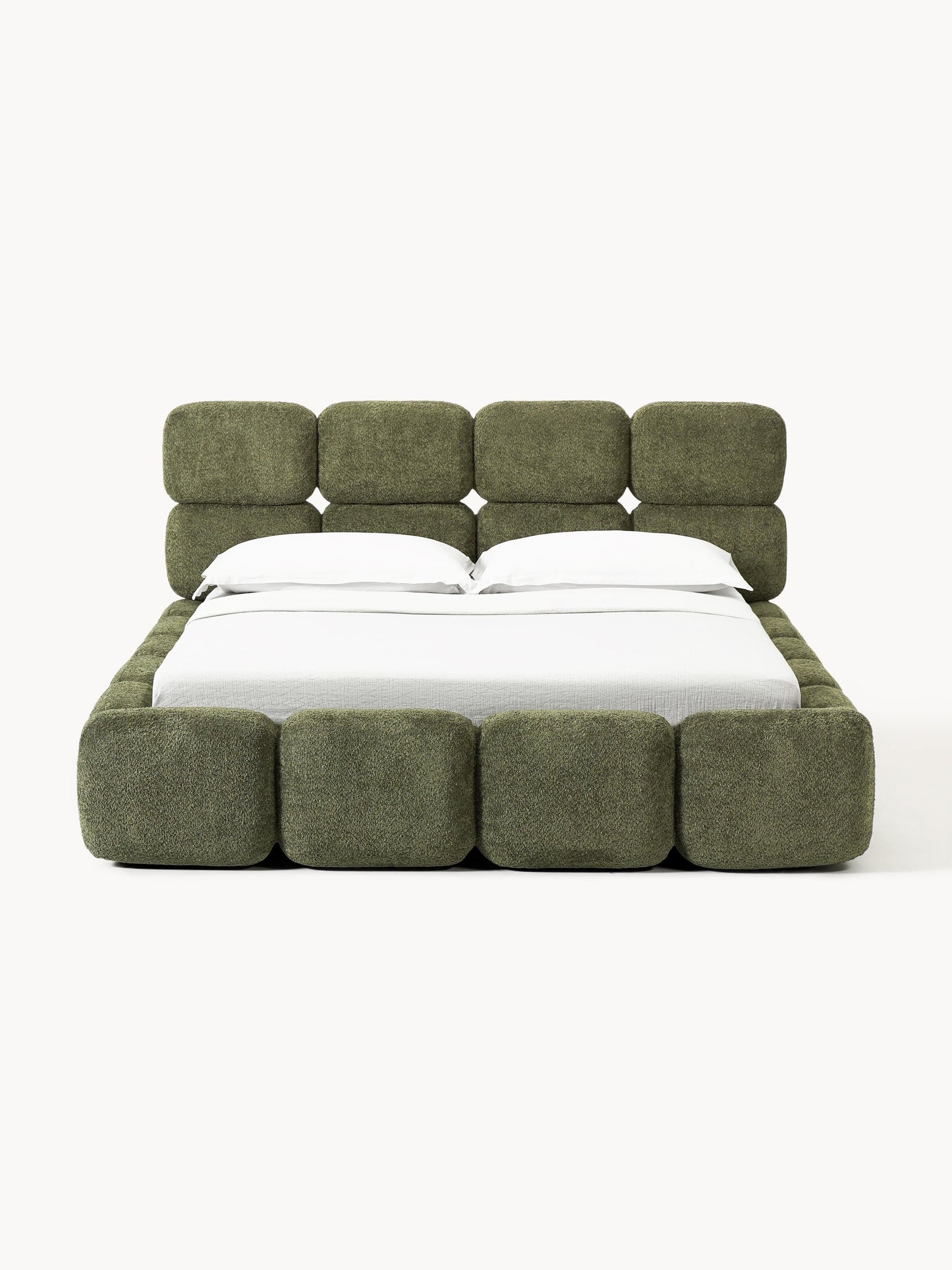 Taybela Upholstered Bed in Teddy Bouclé