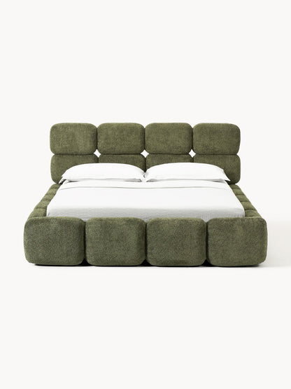 Taybela Upholstered Bed in Teddy Bouclé