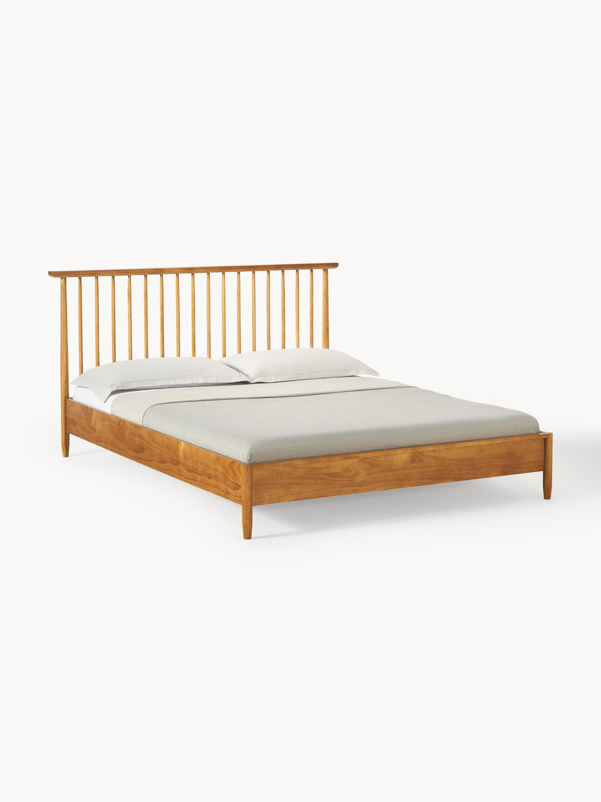 Winsarel Wooden Bed with Pine Headboard