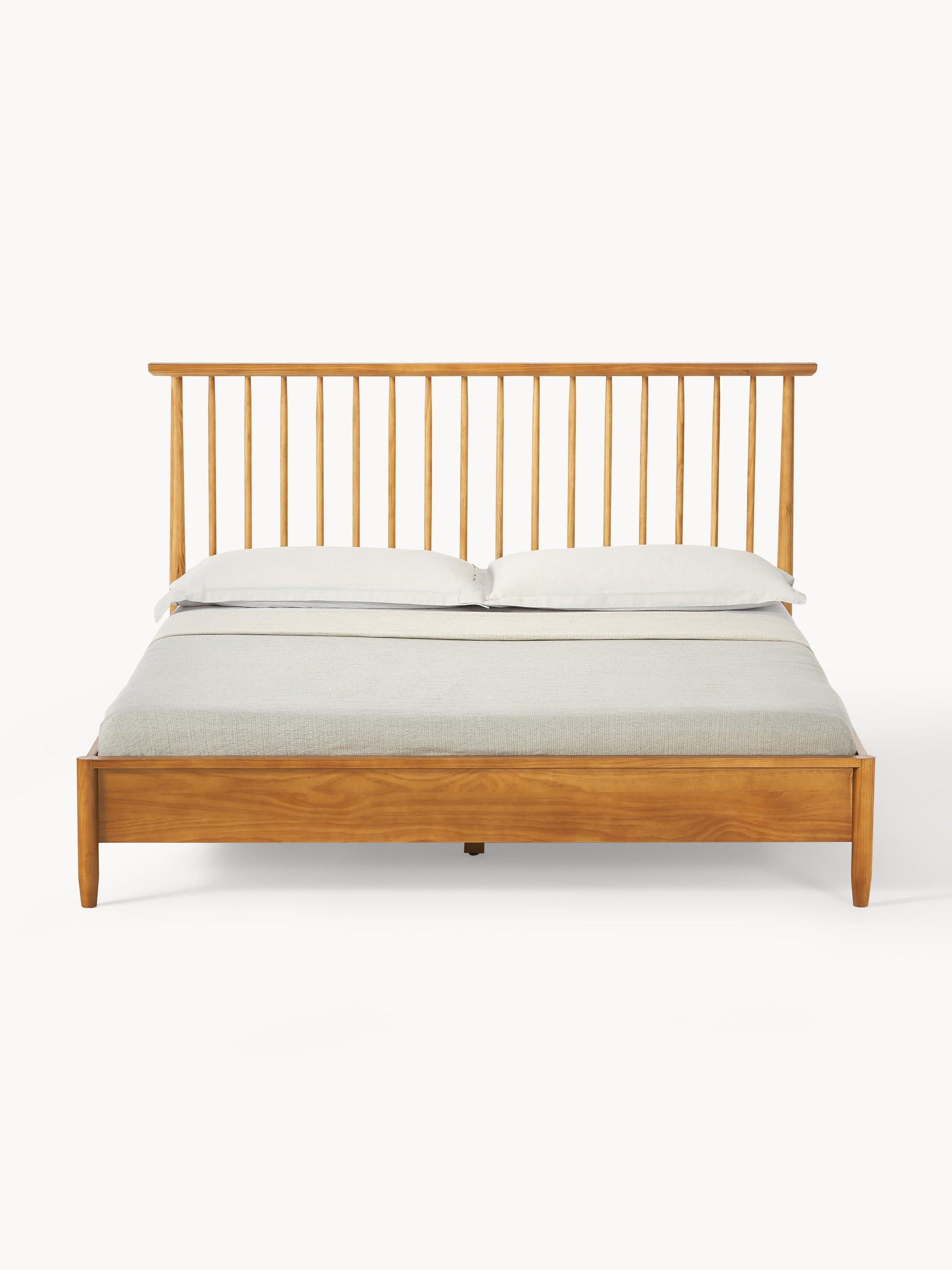 Winsarel Wooden Bed with Pine Headboard