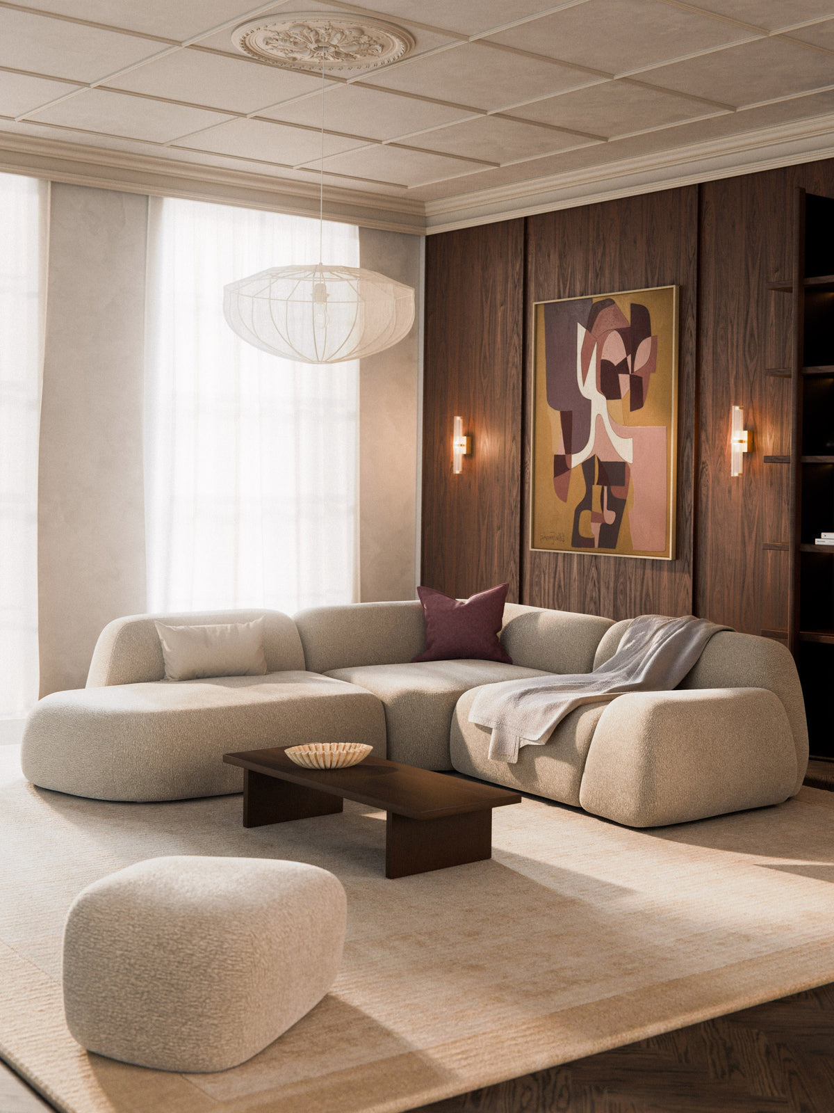 Wolmestra 4-Seater Modular Corner Sofa with Chaise Longue