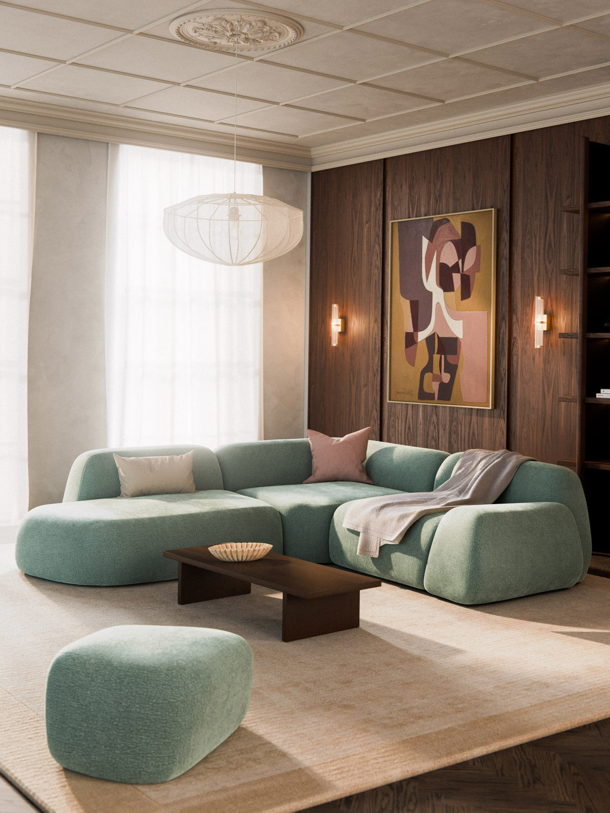 Wolmestra 4-Seater Modular Corner Sofa with Chaise Longue