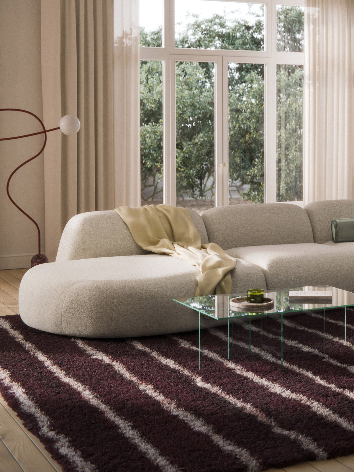Wolmestra Chaise Module in Bouclé