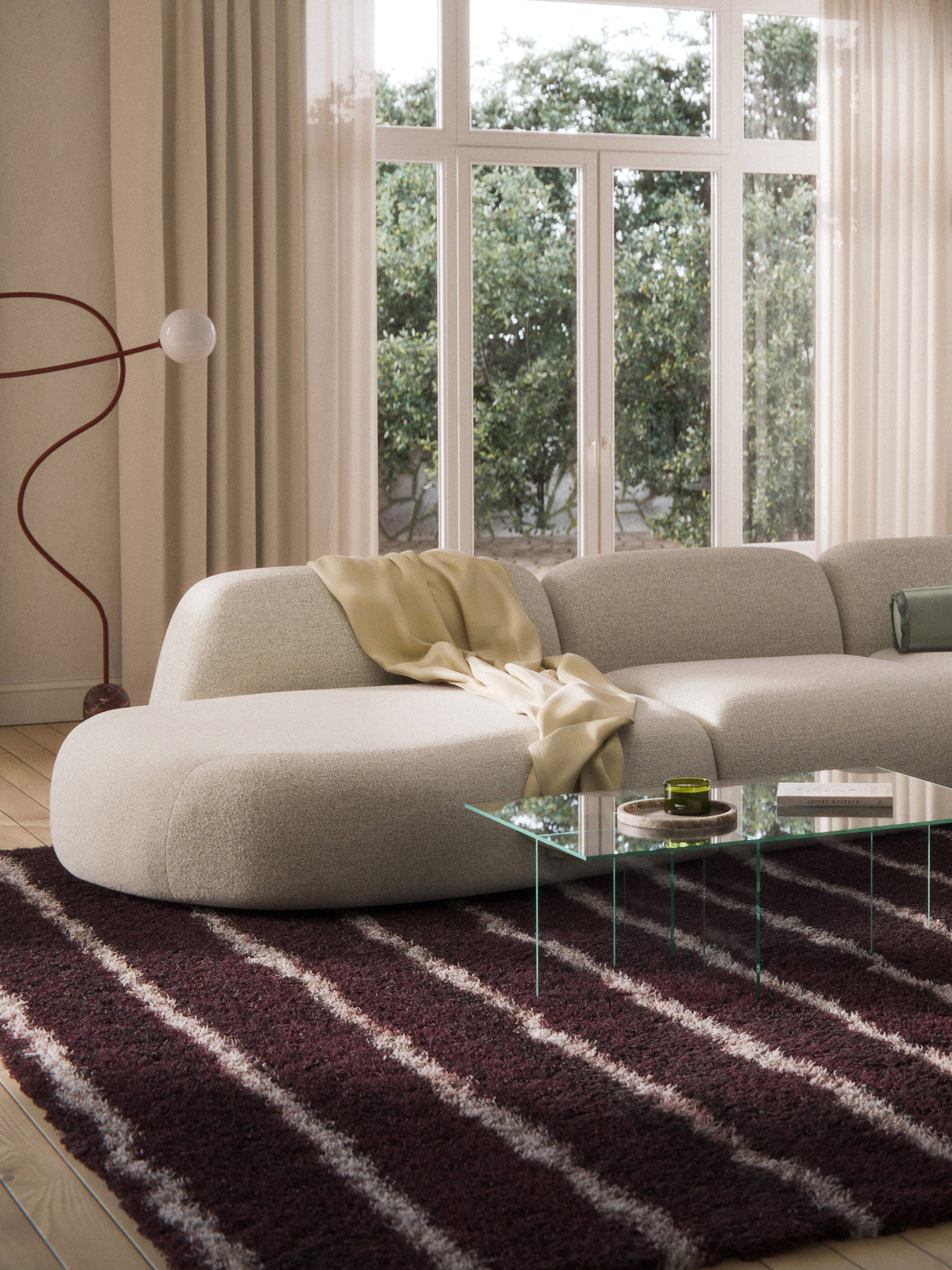 Wolmestra Chaise Module in Bouclé