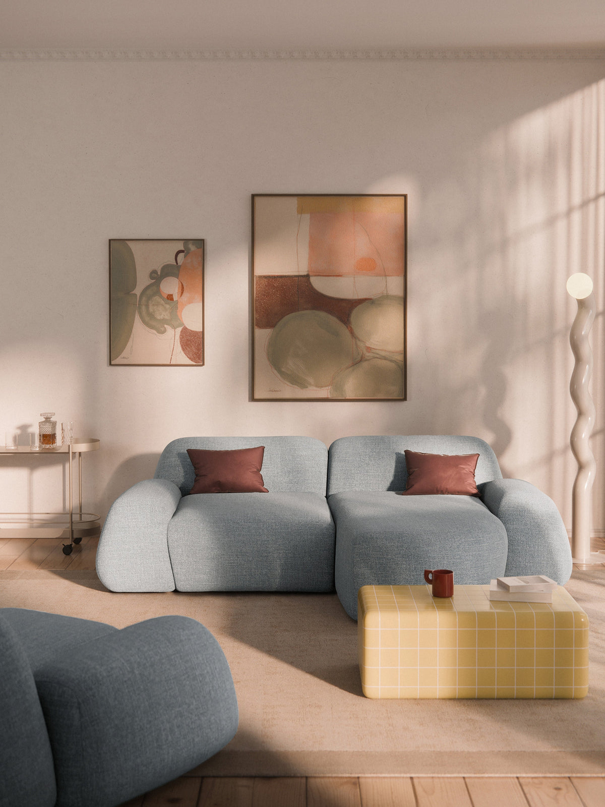 Wolmestra Modular Bouclé Corner Sofa (3-Seater)