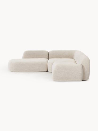 Wolmestra Modular Corner Sofa in Bouclé (4-Seater) with Chaise Longue