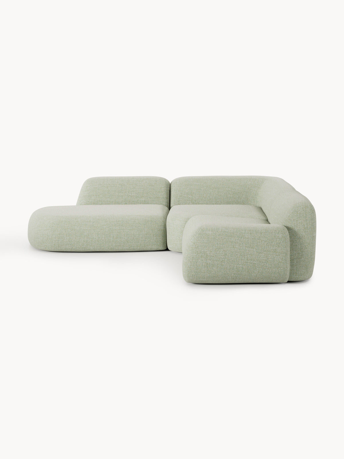 Wolmestra Modular Corner Sofa in Bouclé (4-Seater) with Chaise Longue