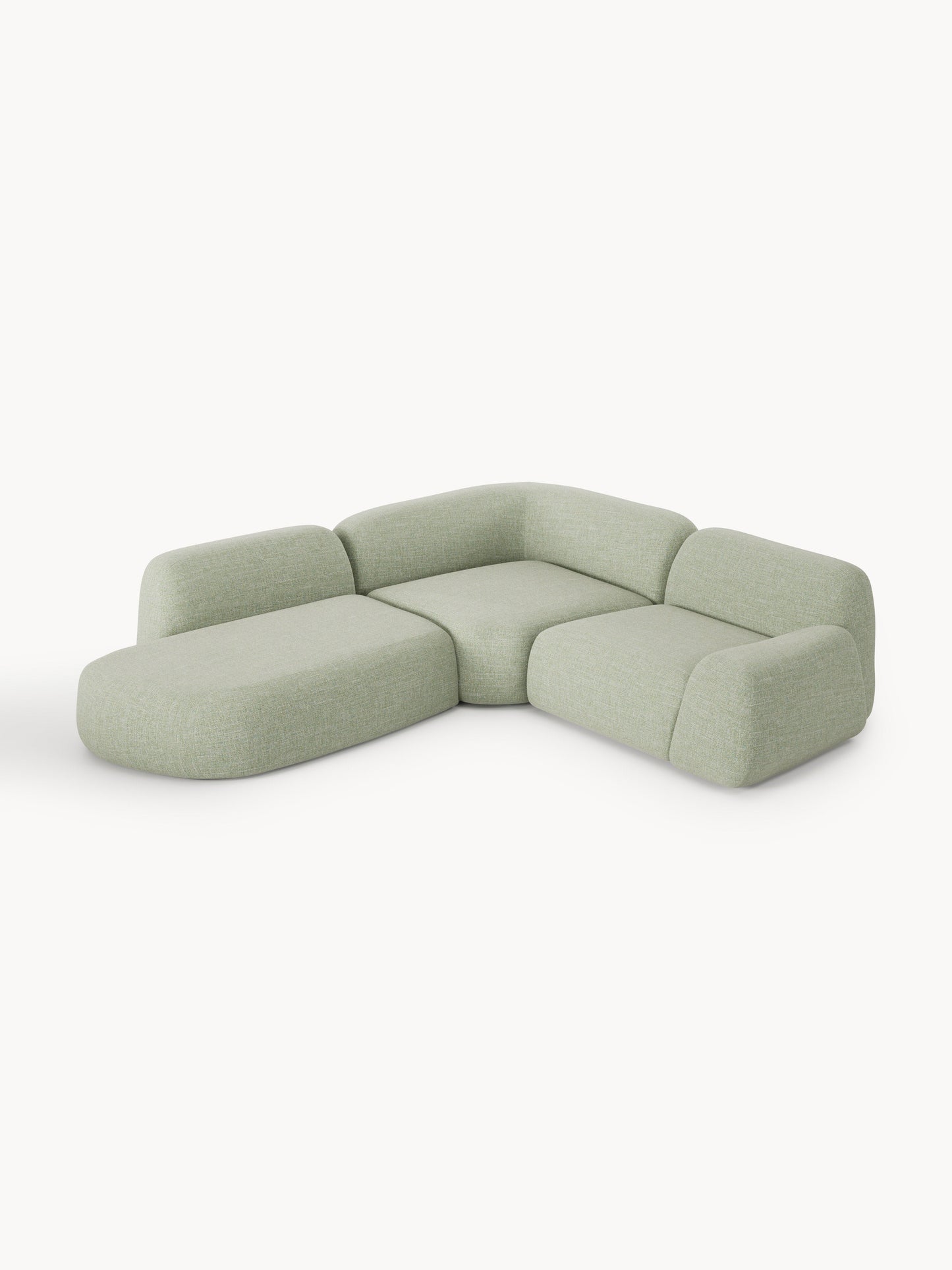 Wolmestra Modular Corner Sofa in Bouclé (4-Seater) with Chaise Longue
