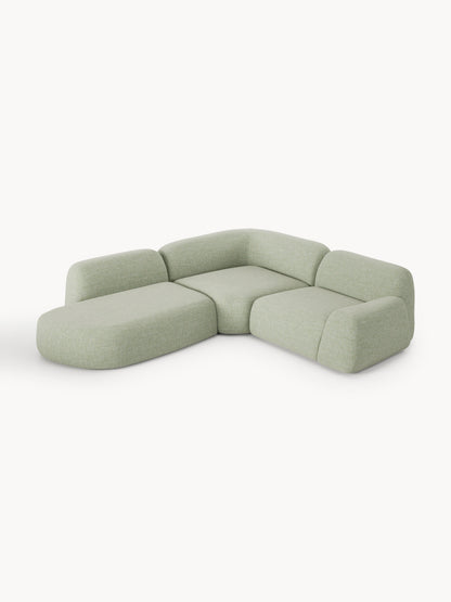 Wolmestra Modular Corner Sofa in Bouclé (4-Seater) with Chaise Longue