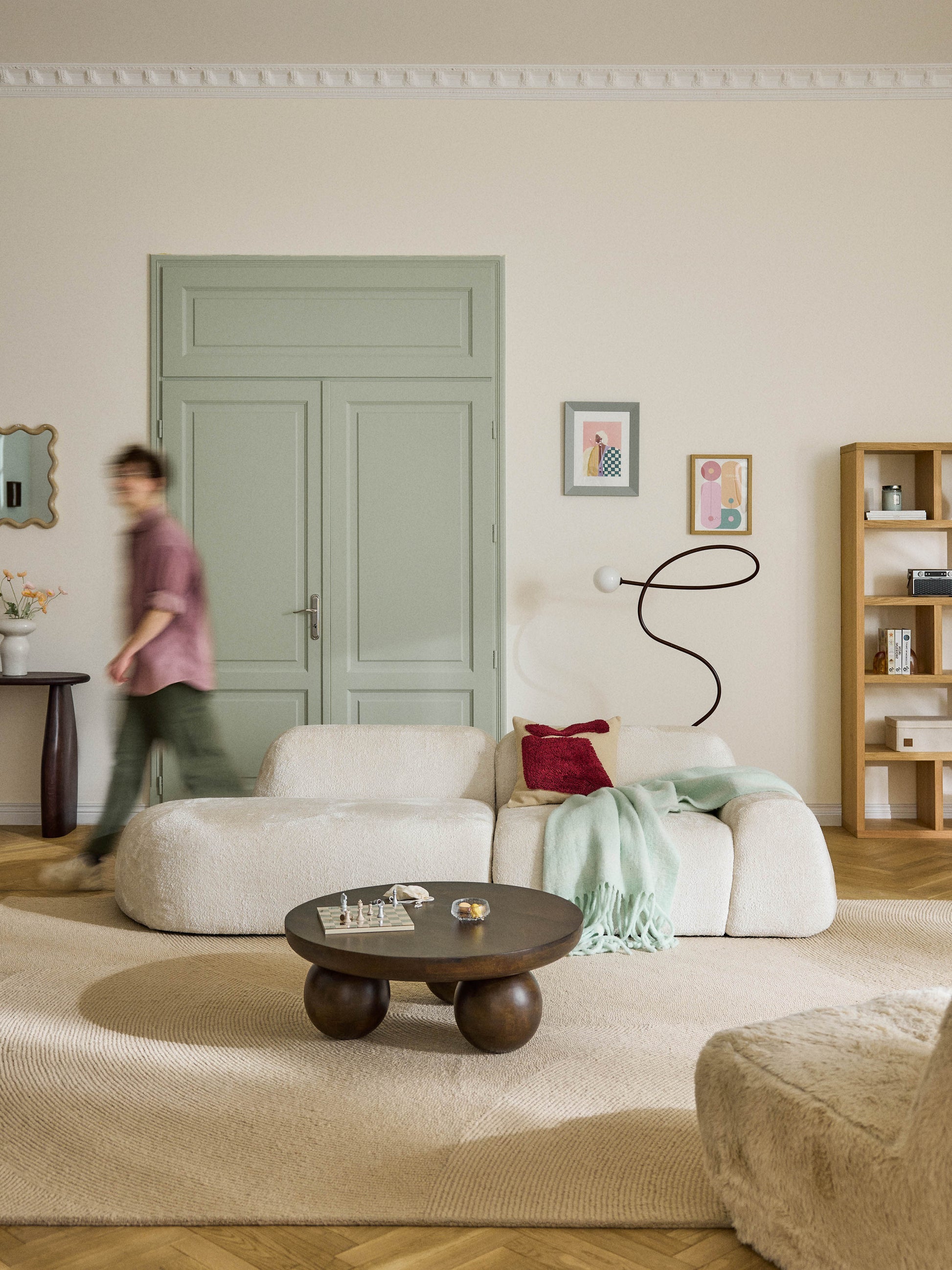 Wolmestra Modular Teddy Bouclé Chaise (3-Seater)