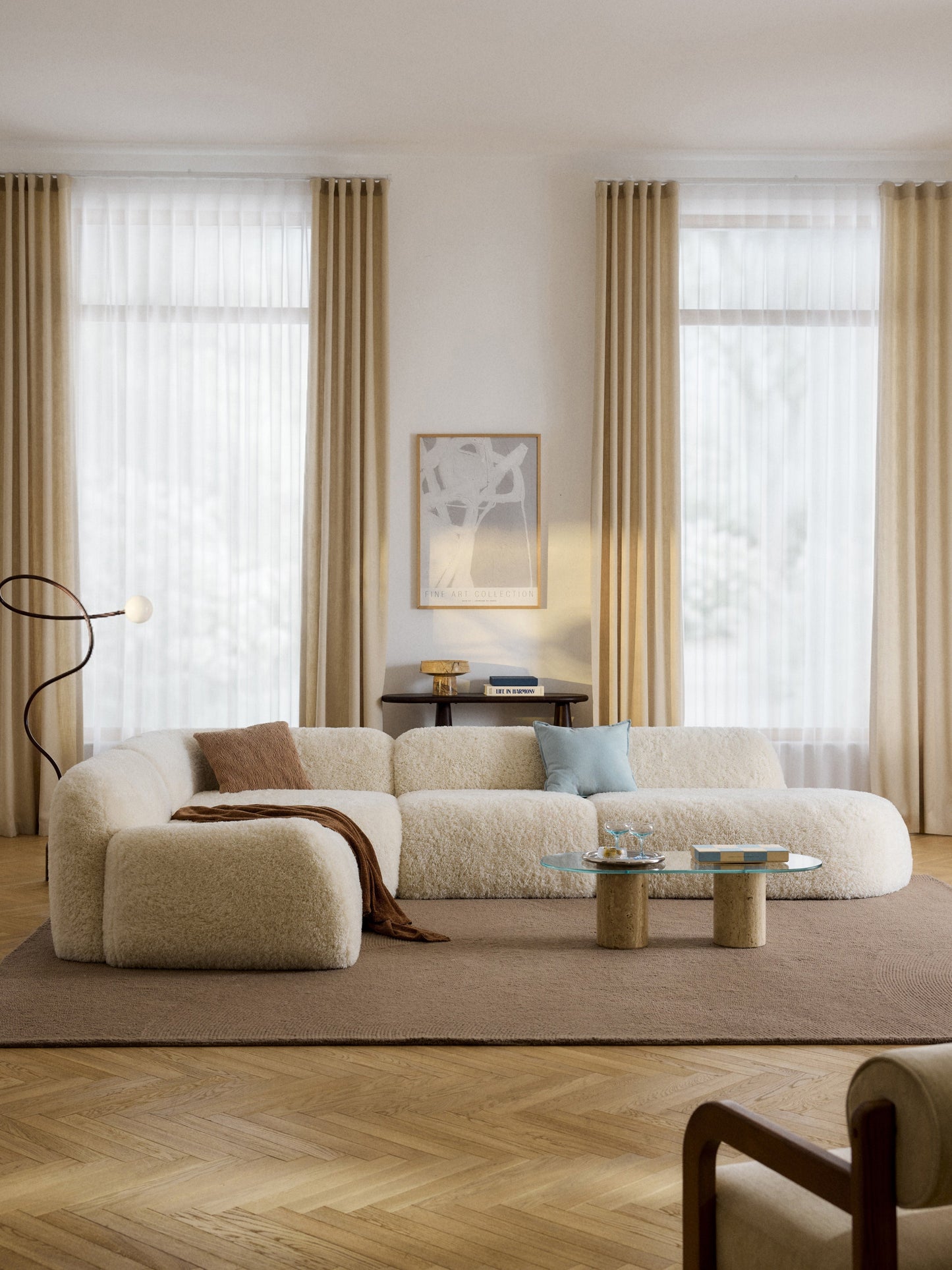 Wolmestra Modular Teddy XL Corner Sofa with Chaise Longue