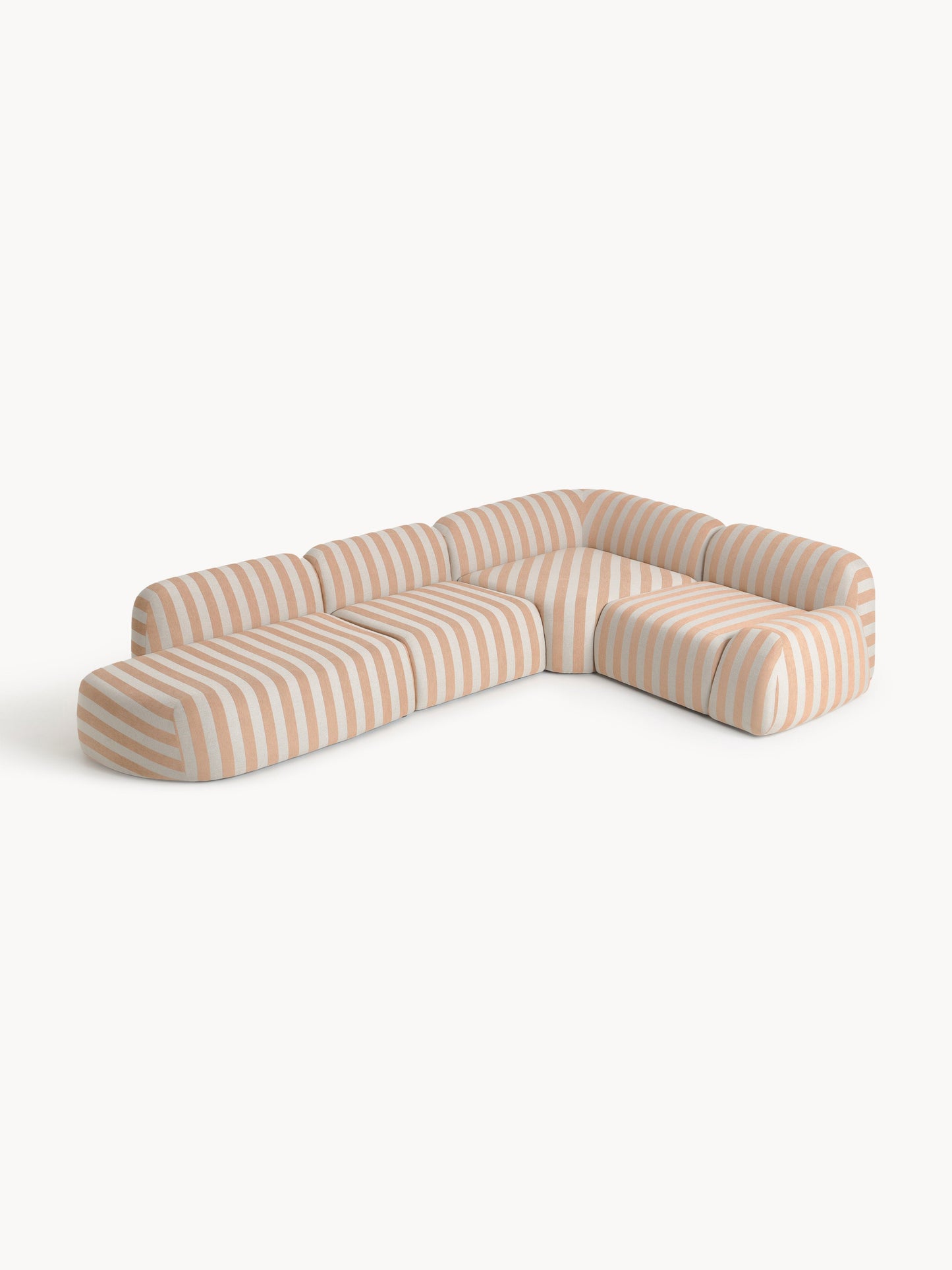 Wolmestra Striped Modular XL Corner Sofa with Chaise Longue