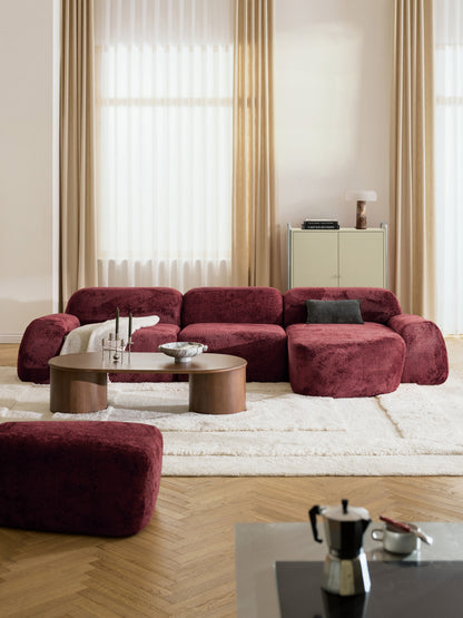 Wolmestra Teddy Bouclé Modular Corner Sofa (4-Seater)