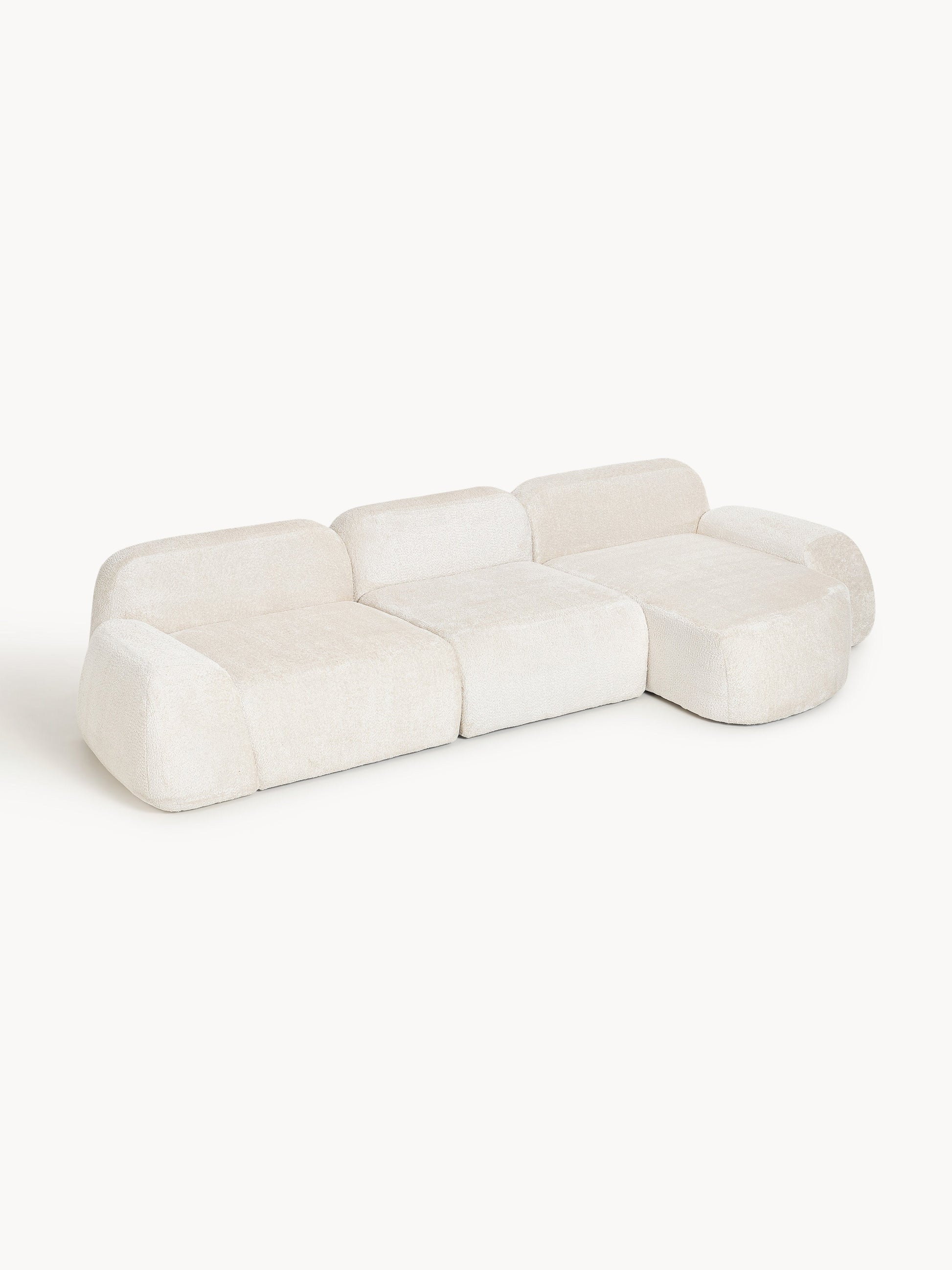 Wolmestra Teddy Bouclé Modular Corner Sofa (4-Seater)