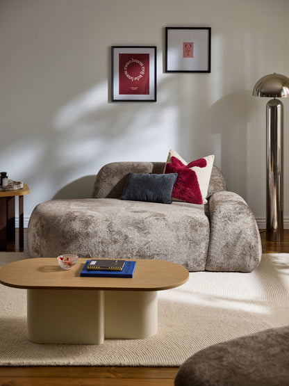 Wolmestra Teddy Bouclé Sofa (2-Seater) with Chaise Longue