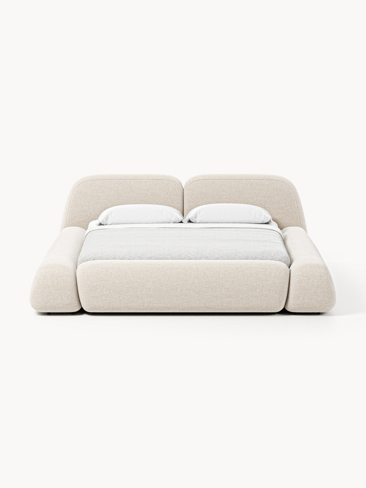 Wolmestra Upholstered Bed in Bouclé