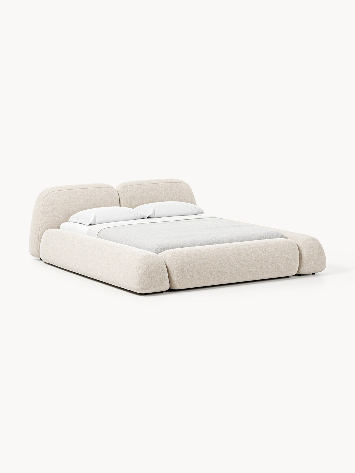 Wolmestra Upholstered Storage Bed in Bouclé